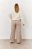 Adjustable Pleat Wide Leg Trouser