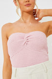 Twist Front Bandeau Knit Top